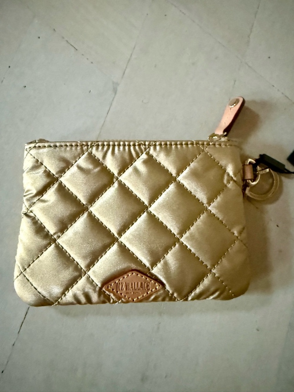 NWT MZ Wallace Flat Metro Key Pouch Light Gold Pearl ✨✨✨ - Picture 5 of 9
